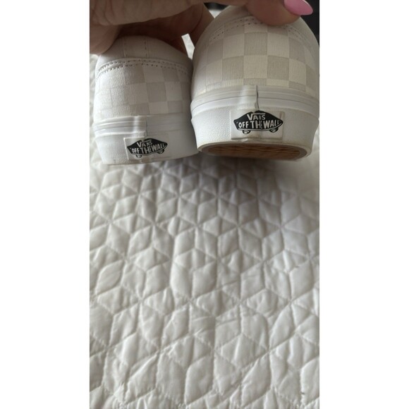 Vans White Checkered Slip-On Sneakers Mens 10.5 - Picture 9 of 10